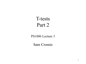 Lecture 3: T-tests Part 2