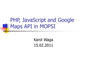 PHP, JavaScript and Google Maps API