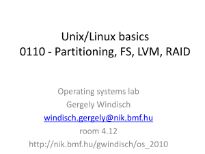 Unix operációs rendszer 0001 -