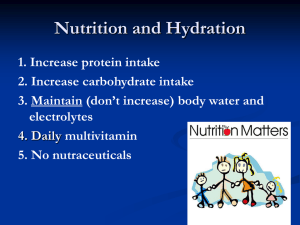 Nutrition and Hydration in BUD/S