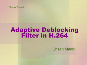 Adaptive Deblocking Filter