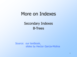 Secondary Indexes and B