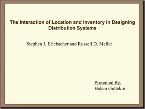 The Location-Inventory Problem: Solution Method