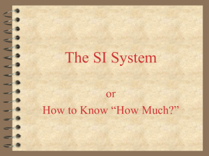 The SI System