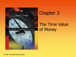Chapter 3 - Time Value of Money