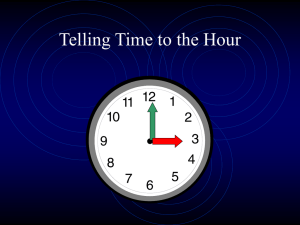 Telling Time - Port Barre Elementary