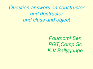 Important questions in Constructor Destructor,Computer Science