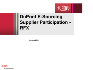 DuPont E-Sourcing – Supplier Participation RFx