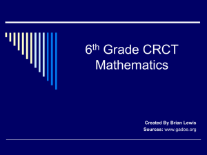 Math Madness/CRCTReview - Cobb County School District