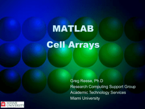 Cell Arrays - Miami University