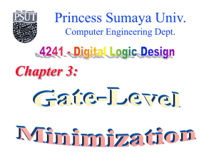 Gate-Level Minimization - Princess Sumaya University for Technology