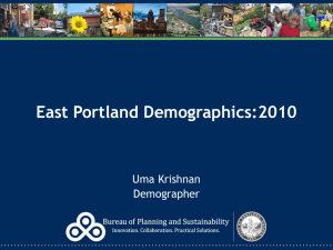 2012.05.01 East Portland demographics 2010 by Uma Krishnan