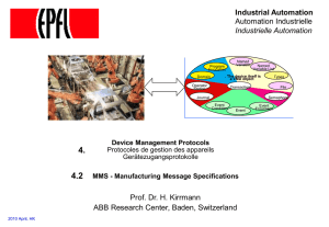 Manufacturing Messaging Specification (MMS)