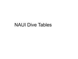 NAUI Dive Tables