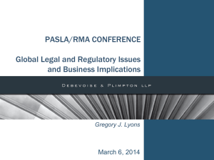 Global Legal and Regulatory Issues and Business Implications