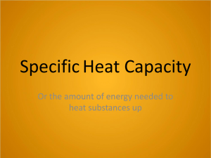 Specific heat capacity ppt