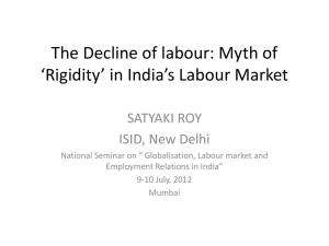 `Rigidity` in India`s Labour Market