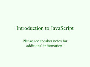 Presentation on JavaScript