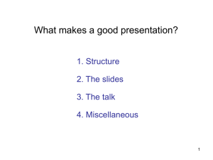 on presentations