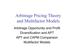 Capital Asset Pricing and Arbitrage Pricing Theory II