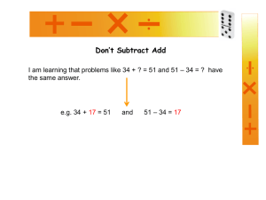 Don`t subtract add