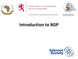 BGP Intro - African Union Pages