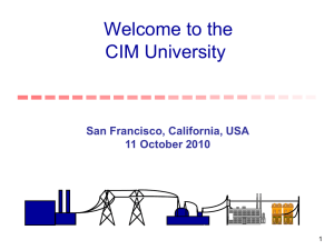 Introduction to CIM Standards - CIMug