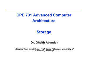 CPE 432 Computer Design - 17 – Storage