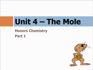 Moles - Teacher Notes