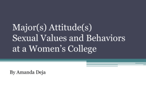 Major(s) Attitude(s) Sexual Values and Behaviors at a Women`s