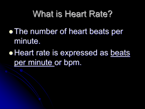 target heart rate ppt - Pioneer Central Schools