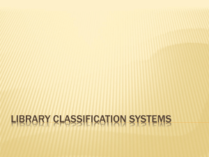 Library Classification Systems