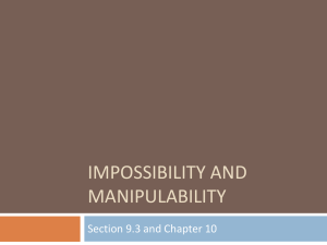 Impossibility and Manipulability