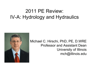 2010 PE Review: IV-A: Hydrology and Hydraulics