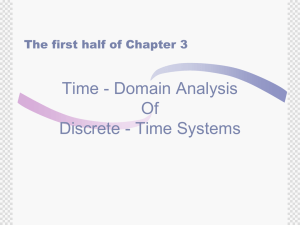 Chapter 3. Time-Domain Analysis of DT Systems