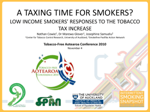 Low income smokers` responses to the tobacco tax