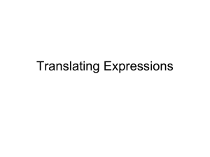 Translating Expressions