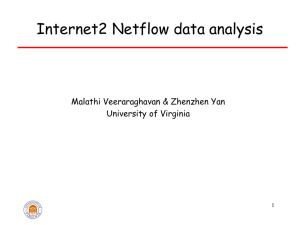 Internet2 Netflow Data Analysis - Electrical and Computer Engineering
