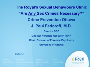 Dr. Paul Fedoroff - Crime Prevention Ottawa