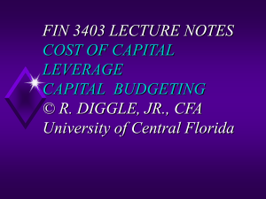 cost of capital concepts - Pegasus Cc Ucf