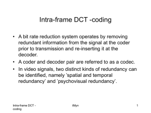 Intra-frame DCT