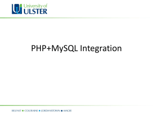 Class 4:PHP & MySQL Integration