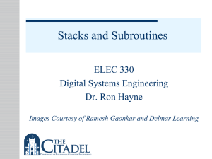 Stacks and Subroutines