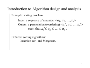 Introduction of Algorithm and its Analysis