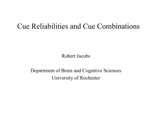 cue integration - Brain & Cognitive Sciences