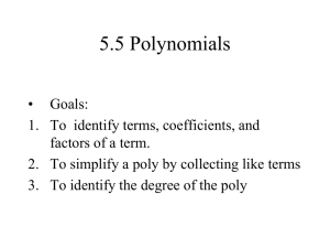 5_5 polynomials simplifyTROUT 09
