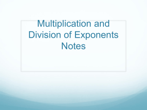 Multiplication & Division Rule for exponents