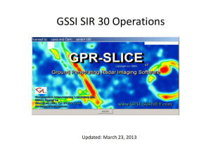GPR-SLICE v7.0 GSSI SIR 30 Addendum Manual, March 25, 2013