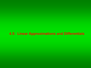 Linearization and Differentials