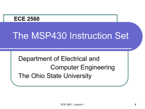 ECE 2560 - Lecture 04 The Instruction Set